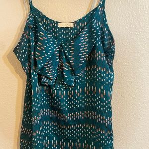 Lush silk cami ruffle